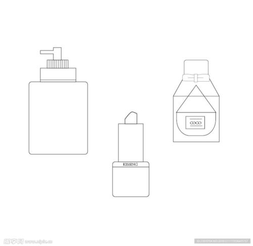 洗护用品线性矢量图小图标设计图 网页小图标 标志图标